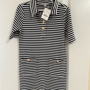 Crewcuts Blue and White Striped Polo Shirt